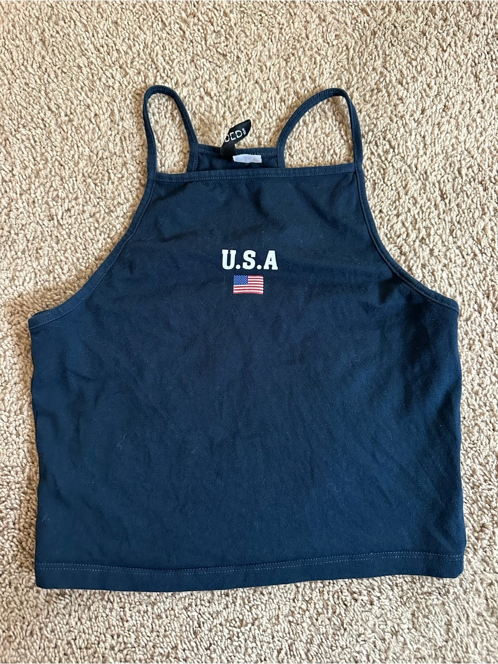 H&M Cropped USA Tank.